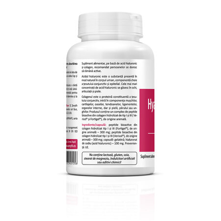 Acid hialuronic cu complex de colagen, 100 mg, 60 capsule, Zenyth 772560