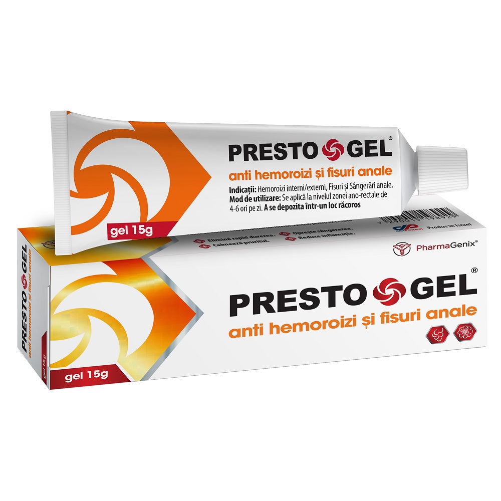 Gel anti hemoroizi si fisuri anale, 15 g, PrestoGel