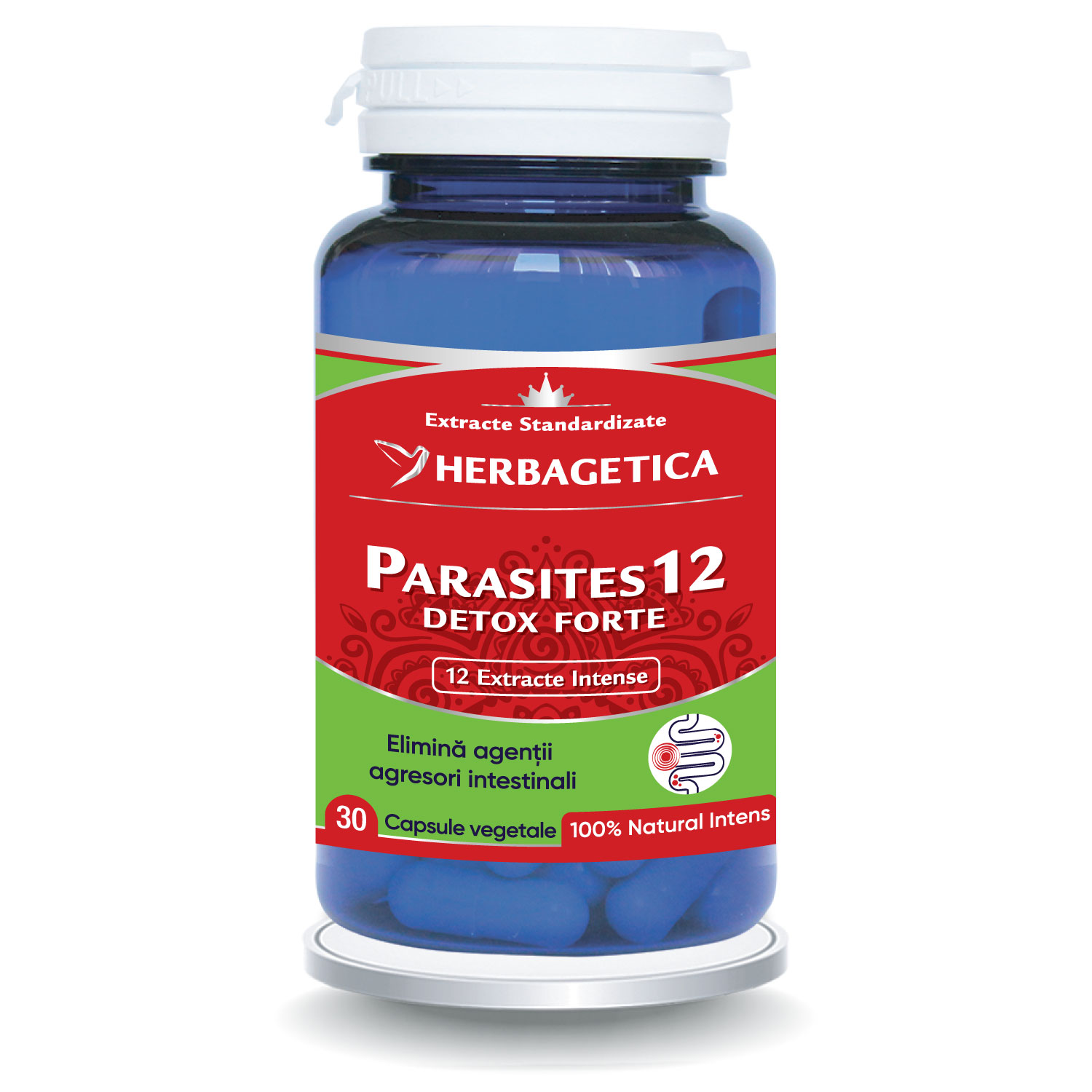Parasites 12 Detox Forte, 30 capsule, Herbagetica