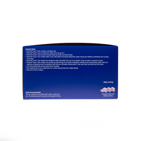 Junior C Plus cu aroma de fructe de padure, 30 tablete masticabile, Orthomol 616576