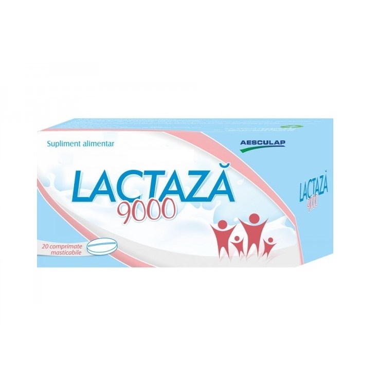 Lactaza 9000, 20 comprimate, Aesculap