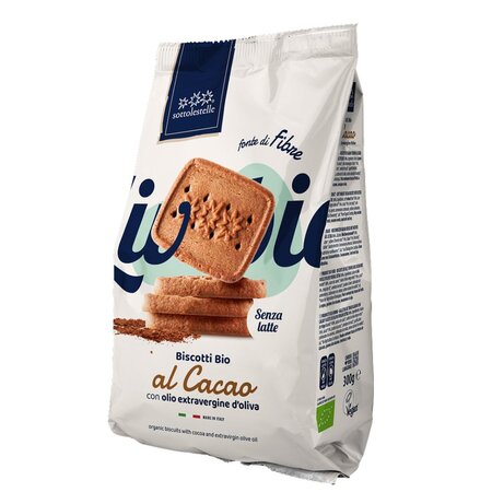 Biscuiti Bio cu cacao Live Bio, 300 g, Sottolestelle