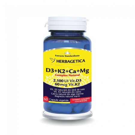 Complex natural D3+K2+CA+MG