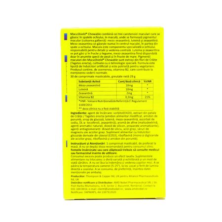 MacuShield Chewable, 30 capsule orodispersabile, Macu Vision 758448
