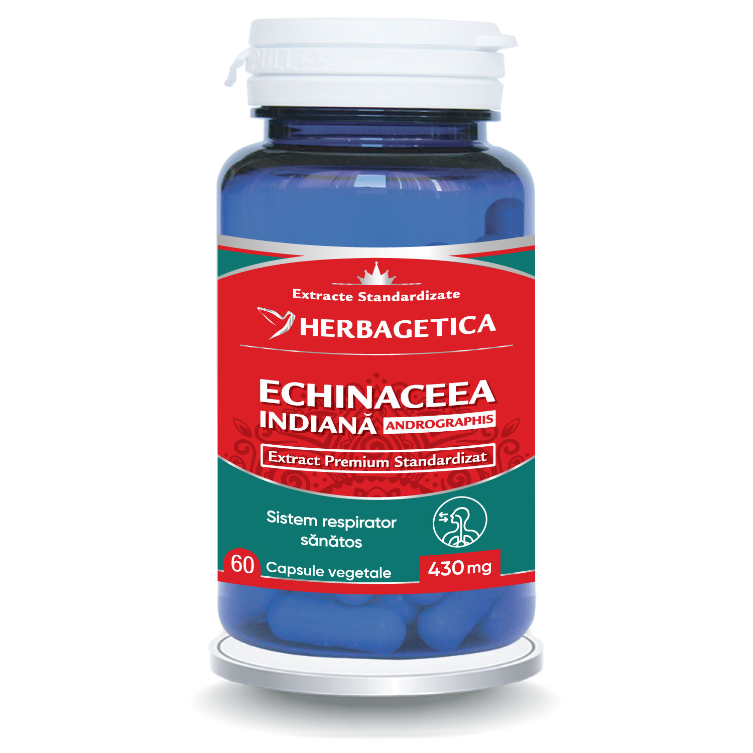 Echinaceea indiana, 60 capsule, Herbagetica