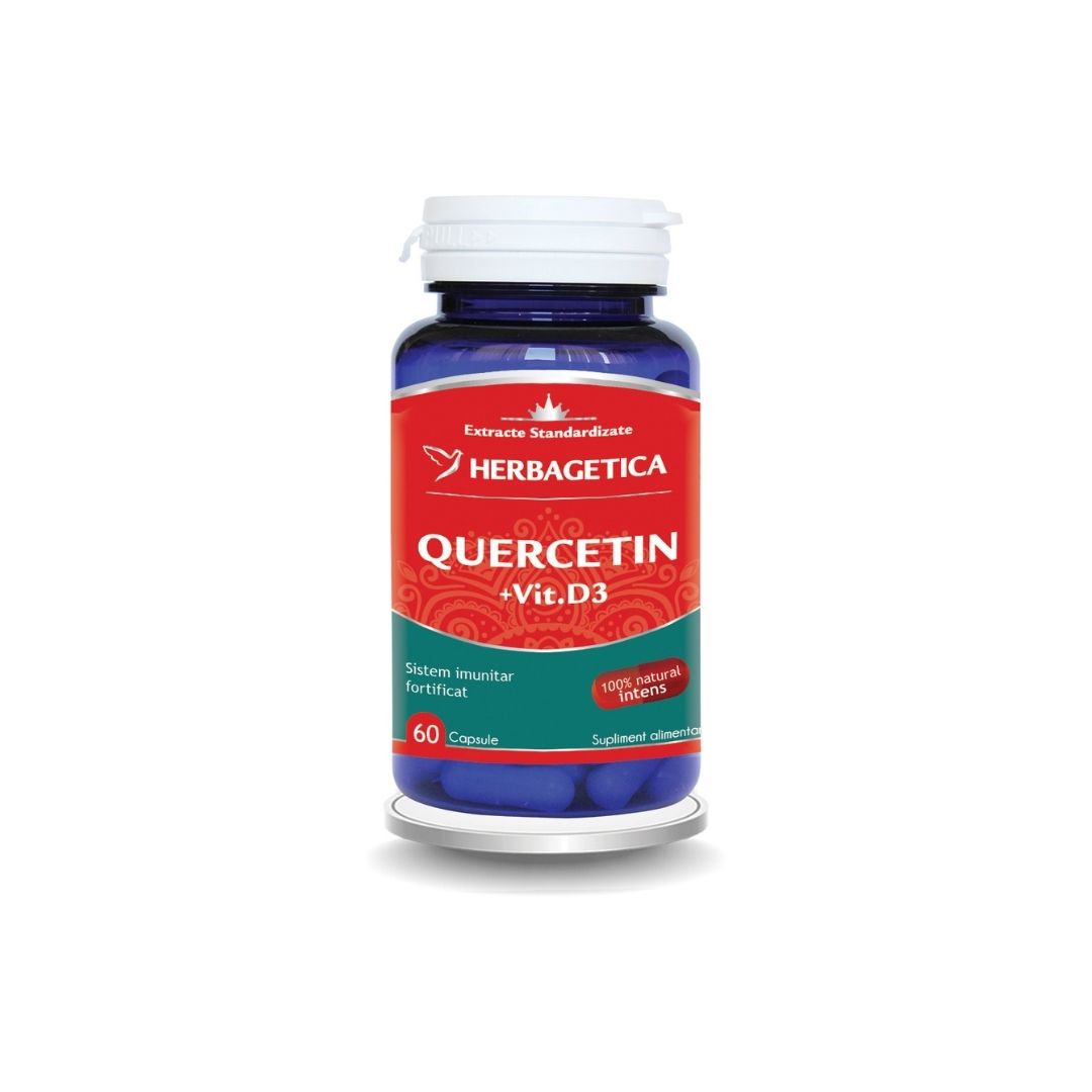 Quercetin + Vitamina D3, 60 capsule, Herbagetica