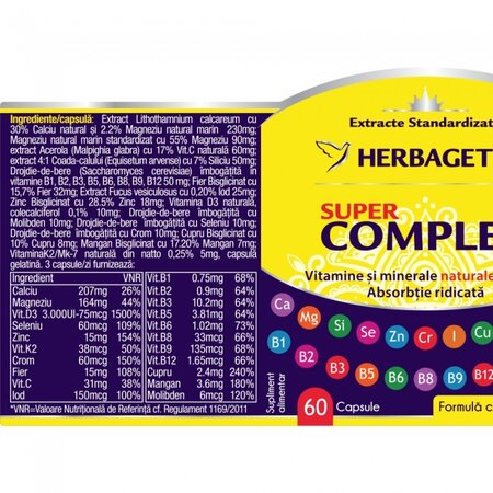 Super complex, 60 capsule, Herbagetica 522157