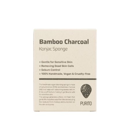 Burete pentru fata Bamboo Charcoal Konjac