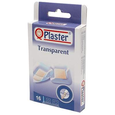 Plasturi transparenti, 16 bucati, QPlast