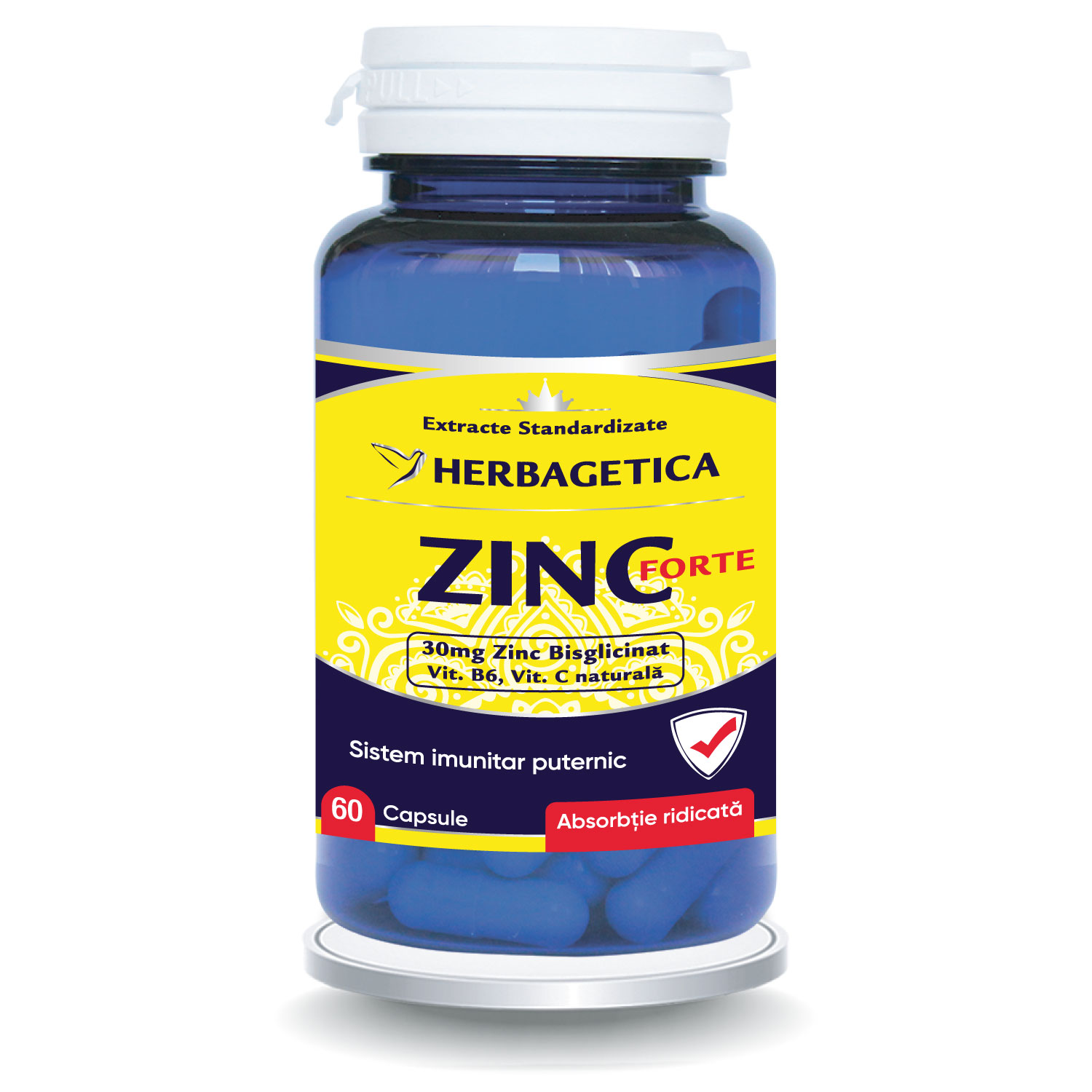 Zinc forte, 60 capsule, Herbagetica