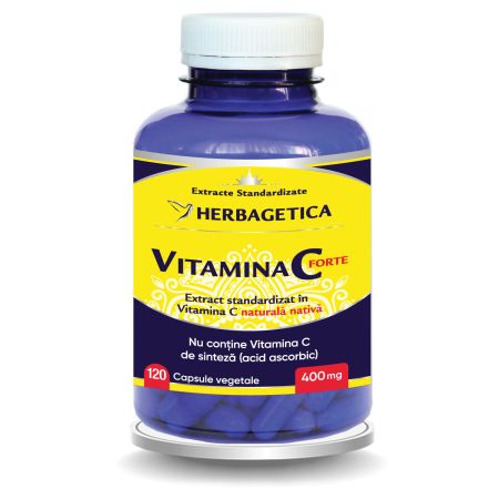 Vitamina C forte, 400mg, 120 capsule vegetale, Herbagetica
