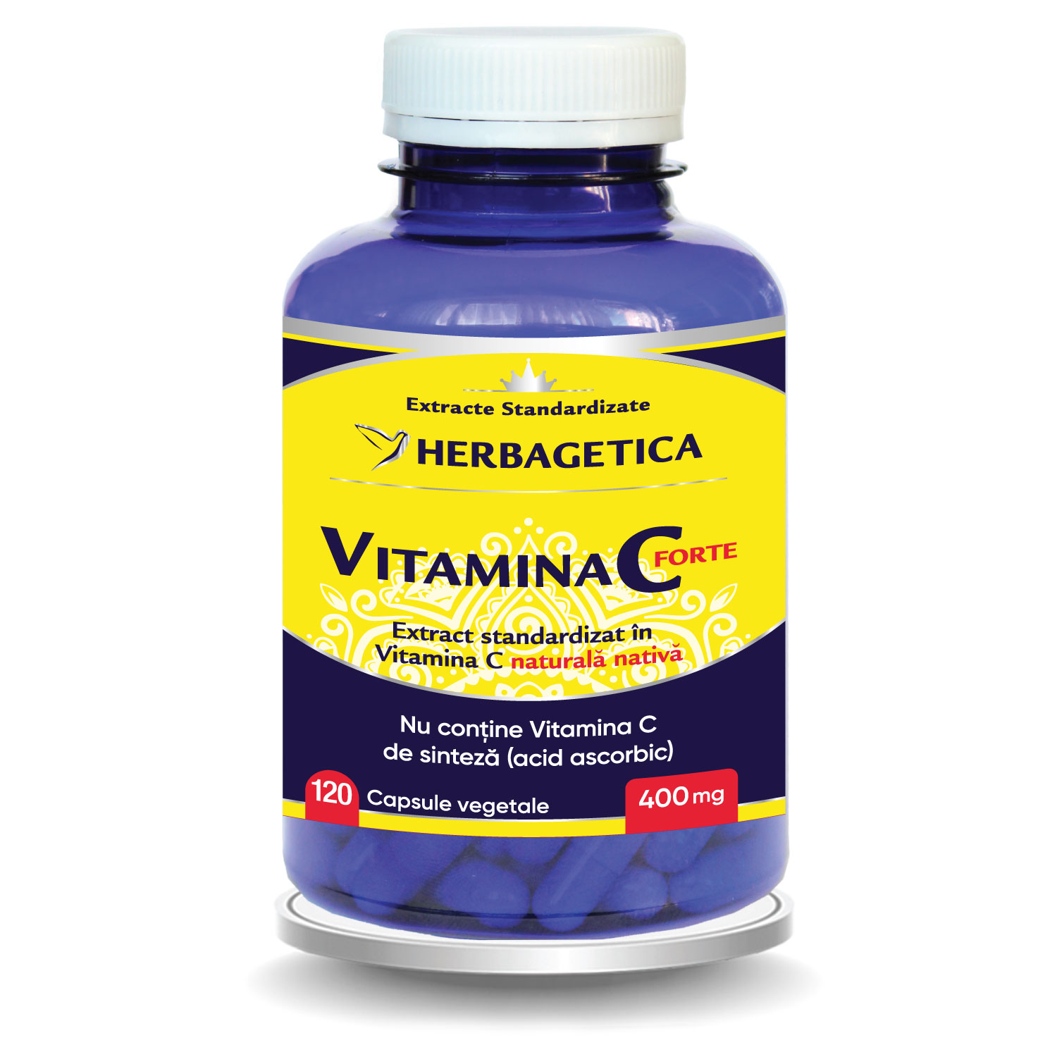 Vitamina C forte, 400mg, 120 capsule vegetale, Herbagetica