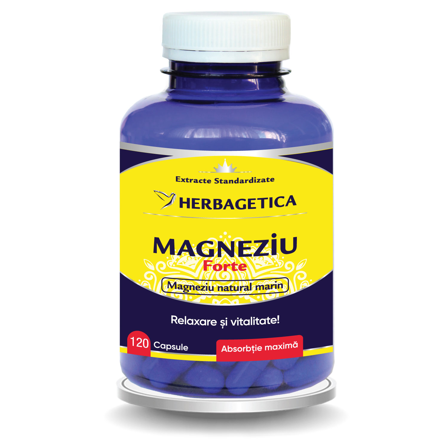 Magneziu forte, 120 capsule, Herbagetica