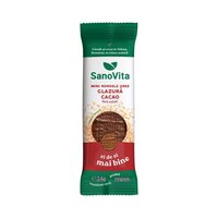 Mini rondele din orez cu glazura de cacao fara zahar, 24 g, SanoVita