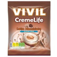 Bomboane cu aroma de Latte Macchiato fara zaharuri Creme Life Classic, 60 gr, Vivil
