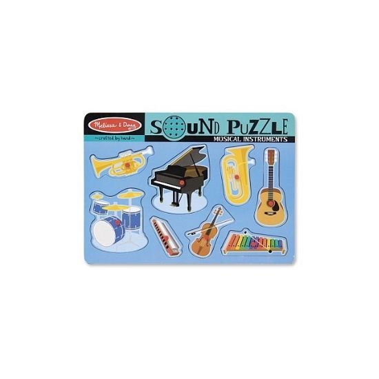 Puzzle din lemn sunete instrumente muzicale, Melissa and Doug