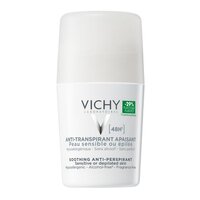 Deodorant roll-on pentru piele sensibila, fara parfum 48 H, 50 ml, Vichy