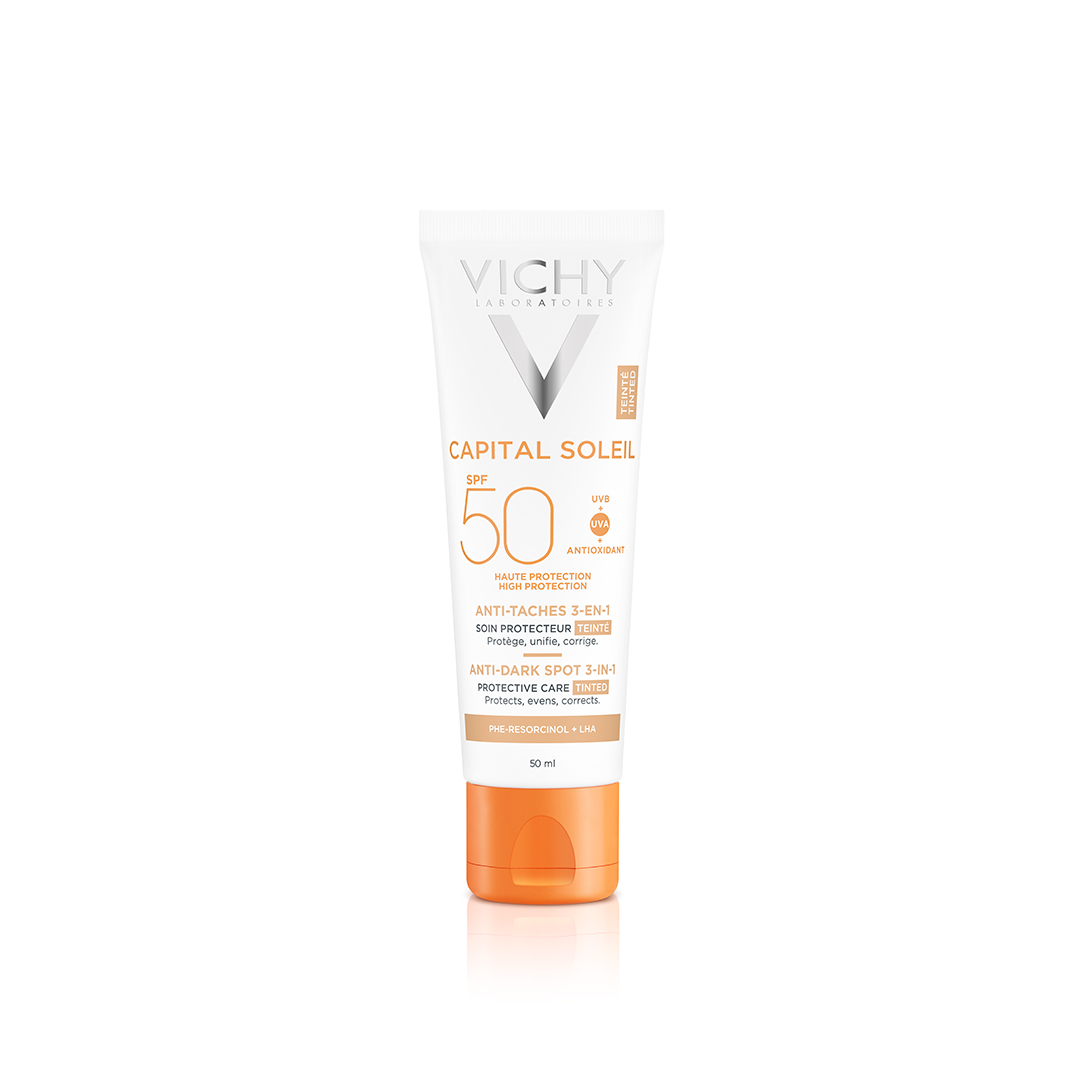 Crema colorata anti-pete pigmentare cu SPF50+ Capital Soleil, 50 ml, Vichy