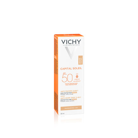 Crema colorata anti-pete pigmentare cu SPF50+ Capital Soleil, 50 ml, Vichy 555615