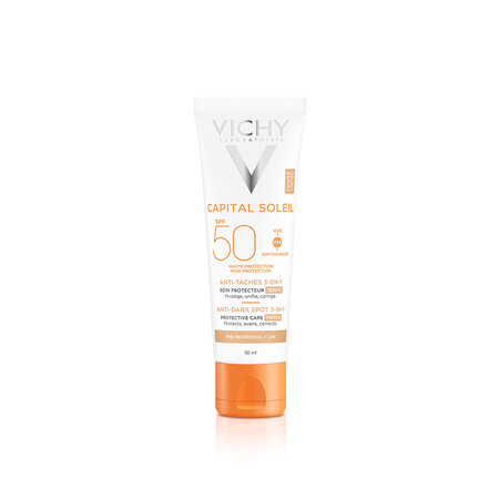 Crema colorata anti-pete pigmentare cu SPF50+ Capital Soleil