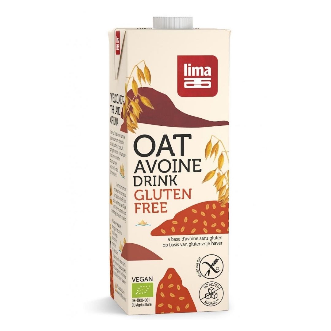 Bautura vegetala  Bio de ovaz fara gluten, 1 l, Lima