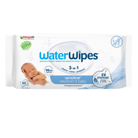 Servetele umede pentru bebelusi fara parfum, +0 luni, 60 bucati, WaterWipes