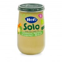 Meniu Bio cu dovleac, cartofi, mazare si brocoli Solo, 6 luni+, 190 g, Hero Baby