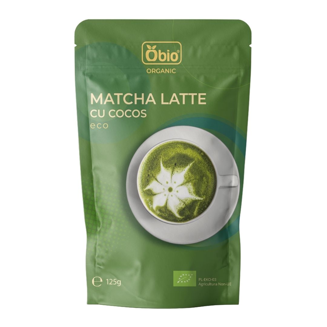 Matcha cu cocos Bio, 125g, Obio