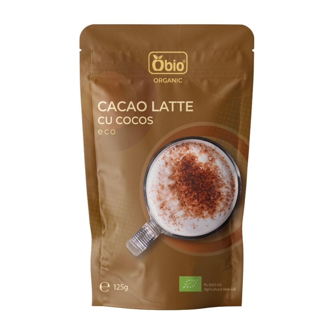 Cacao Latte cu cocos Eco, 125 g, Obio