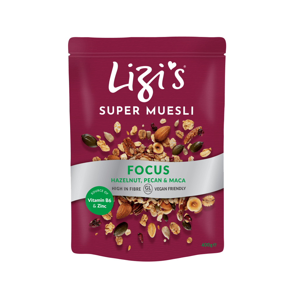 Super musli alune de padure, nuci pecan si maca Focus, 400 g, Lizis