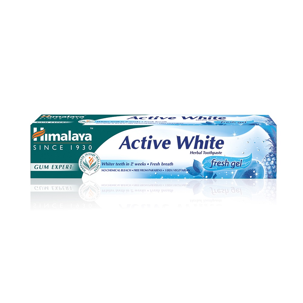 Pasta de dinti Active White Fresh Gel, 75 ml, Himalaya