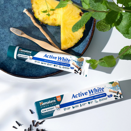 Pasta de dinti Active White Herbal Gel Gum Expert, 75 ml, Himalaya 800745