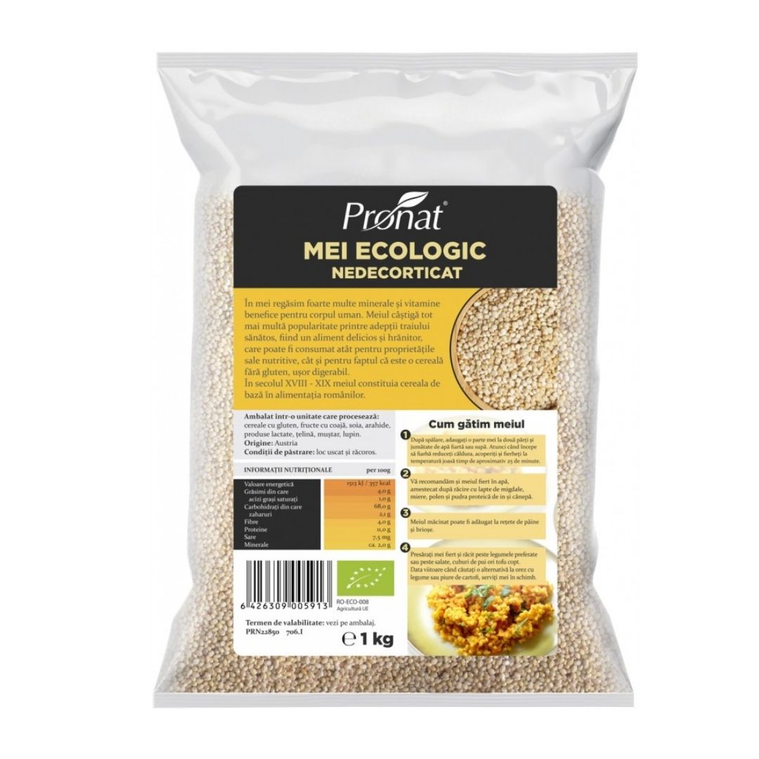 Mei nedecorticat Bio, 1 kg, Pronat