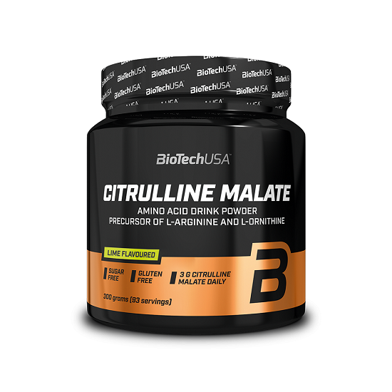 Citruline Malate cu aroma de lime, 300 grame, BioTech USA