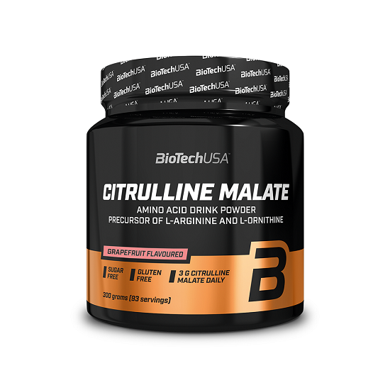 Citruline Malate cu aroma de grapefruit, 300 grame, BioTech USA