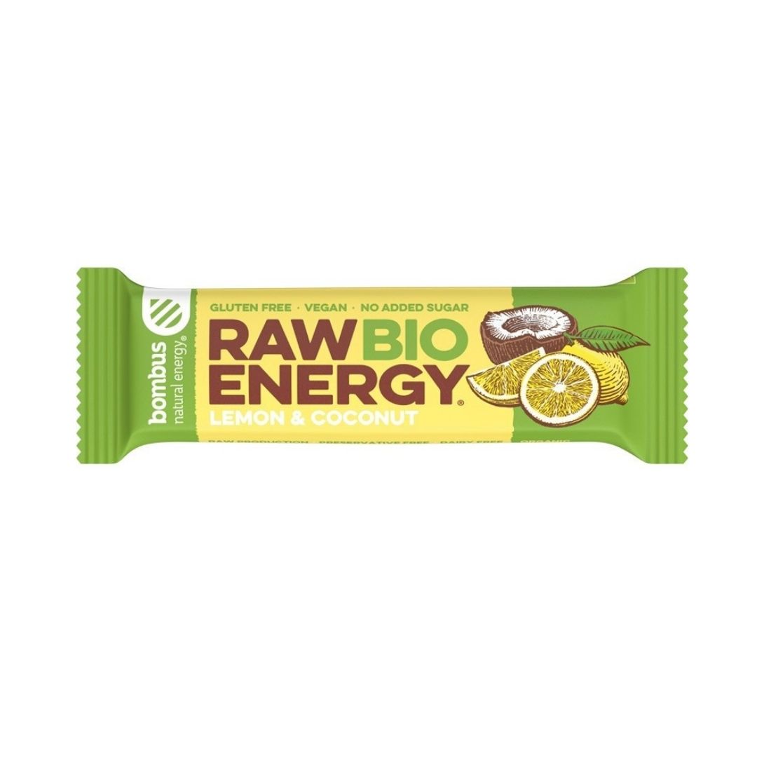 Baton cu lamaie si nuca de cocos, 50 g, Raw Energy