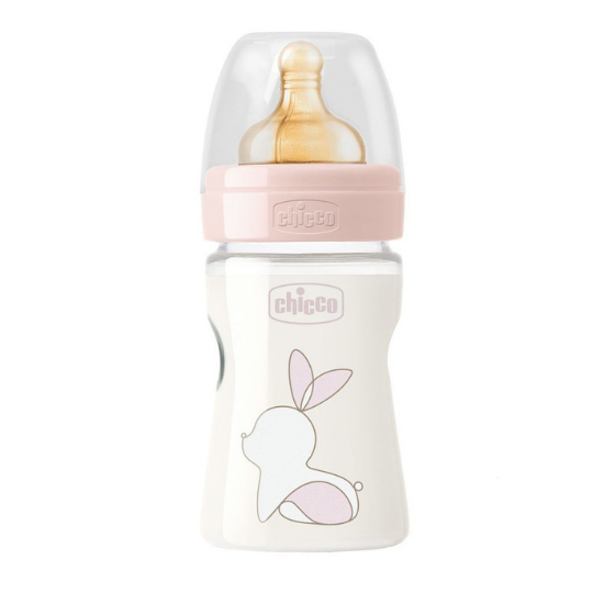 Biberon PP Original Touch 150 ml, tetina cauciuc, flux lent, fetite, +0 luni, Chicco      