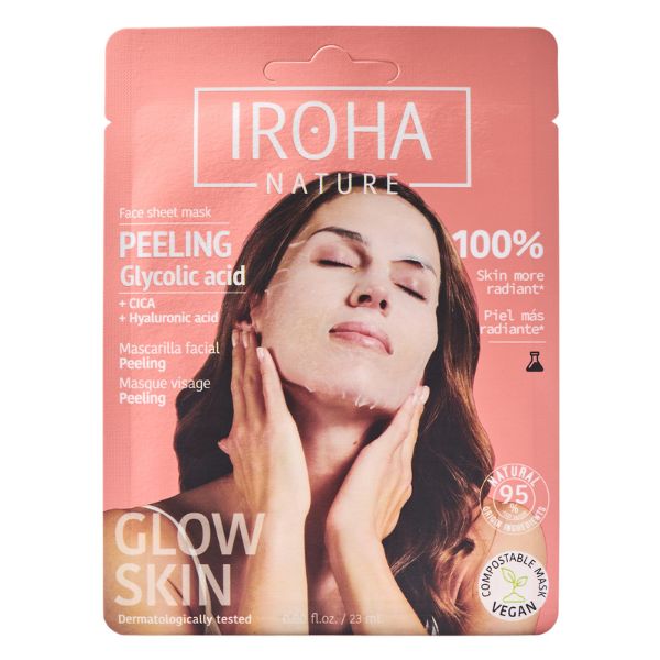 Masca exfolianta cu acid glicolic pentru fata, 23 ml, Iroha