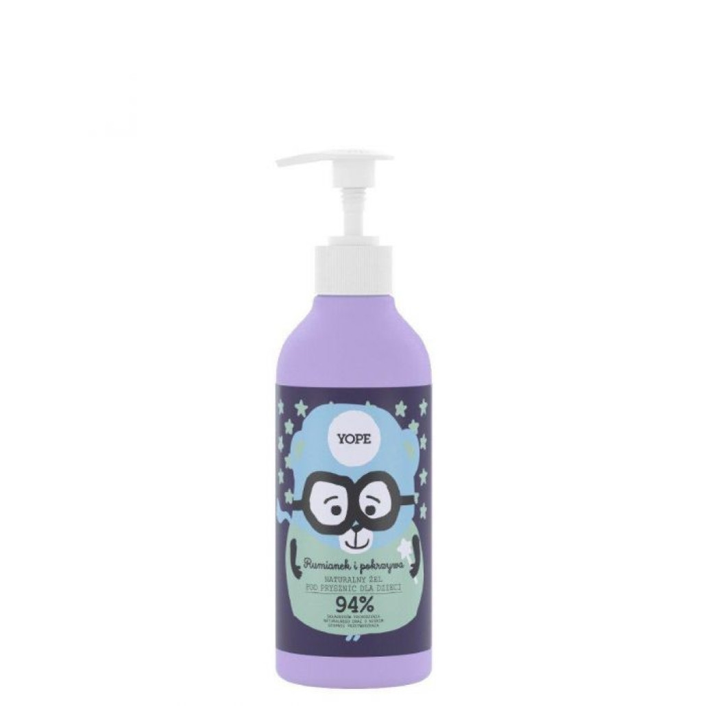 Gel natural de dus pentru copii, musetel si urzica, 400ml, Yope