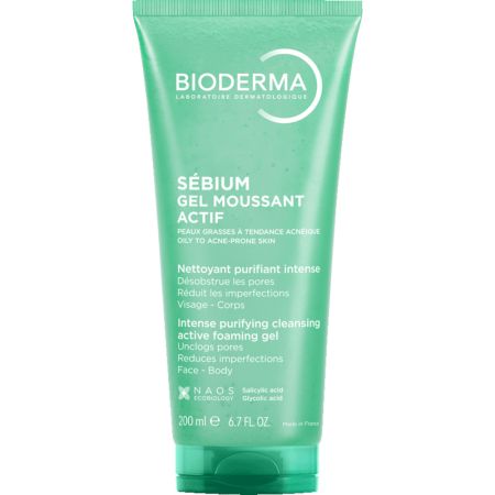 Gel spumant Sebium Activ, 200 ml, Bioderma