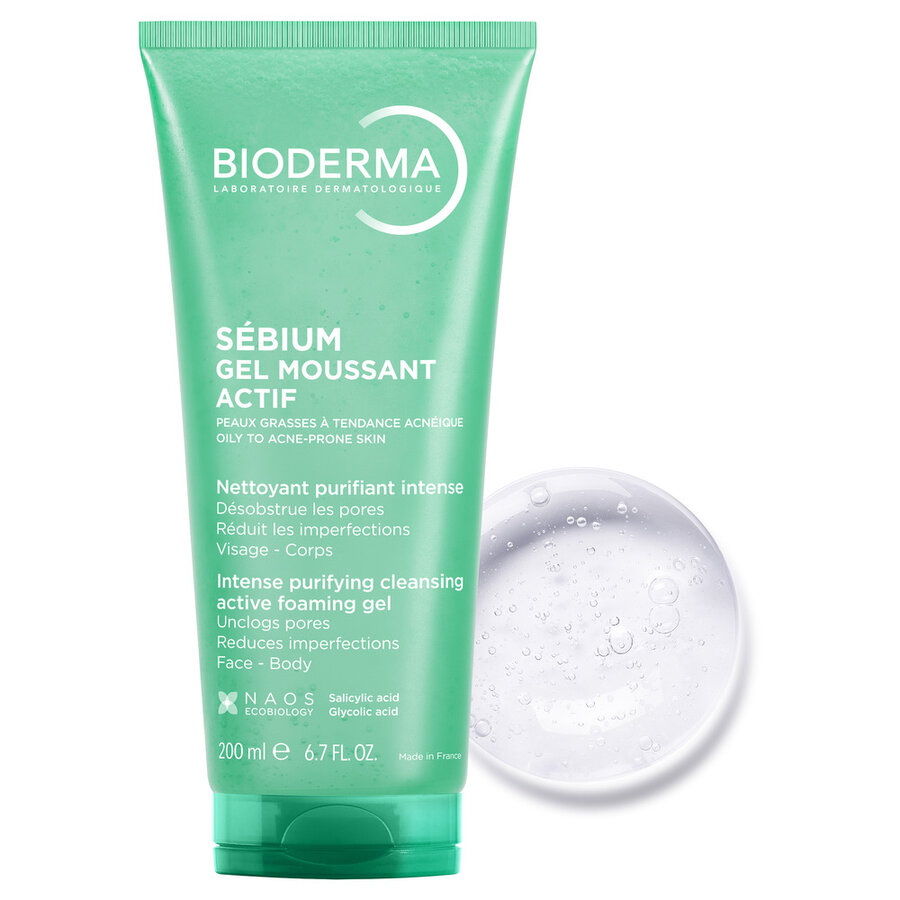 Gel spumant Sebium Activ, 200 ml, Bioderma