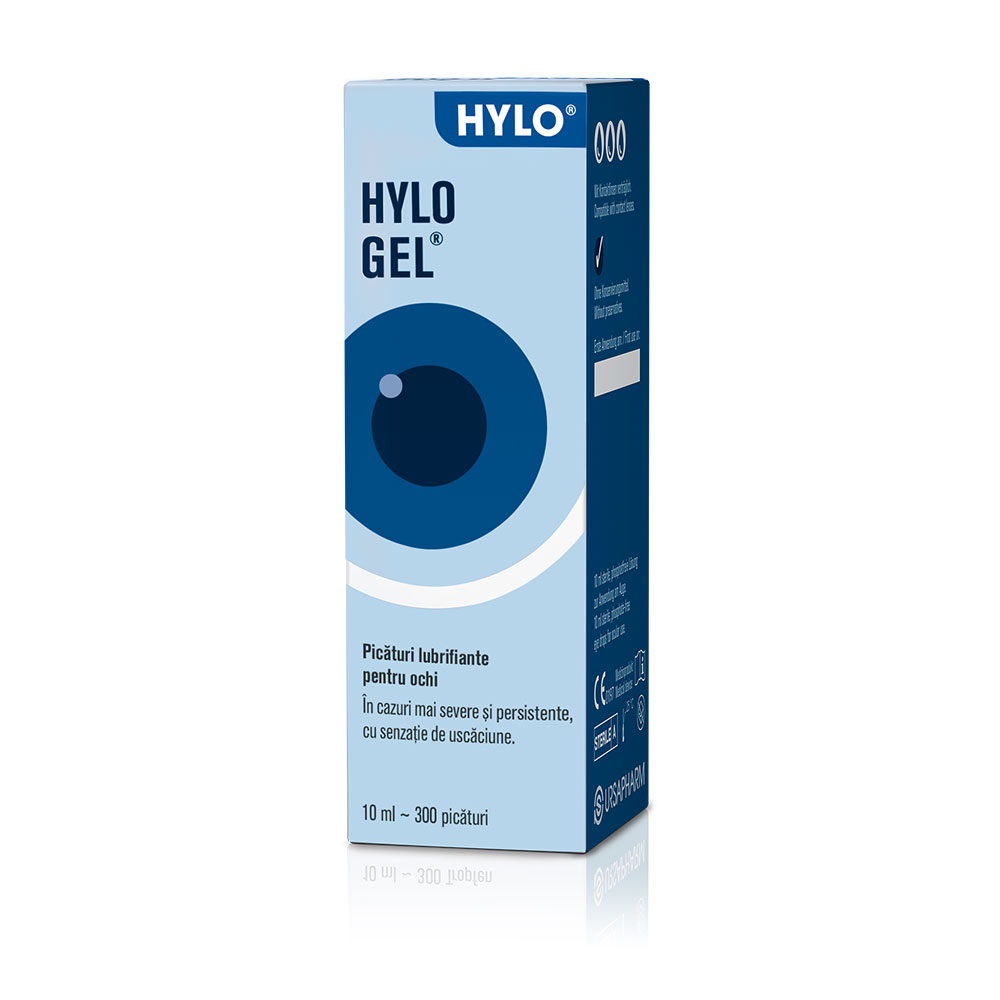 Hylo Gel Picaturi lubrifiante pentru ochi, 10 ml, Ursapharm