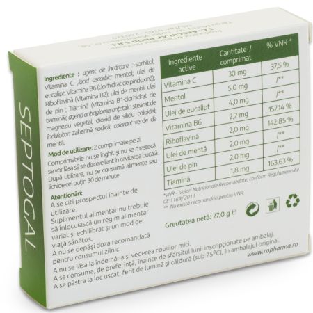 Septogal, 27 comprimate de supt, Aesculap 766030