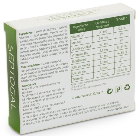 Septogal, 27 comprimate de supt, Aesculap 766030