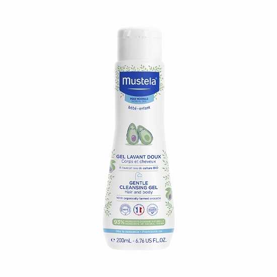 Gel de Curatare Delicat cu Avocado Organic, 200 ml, Mustela