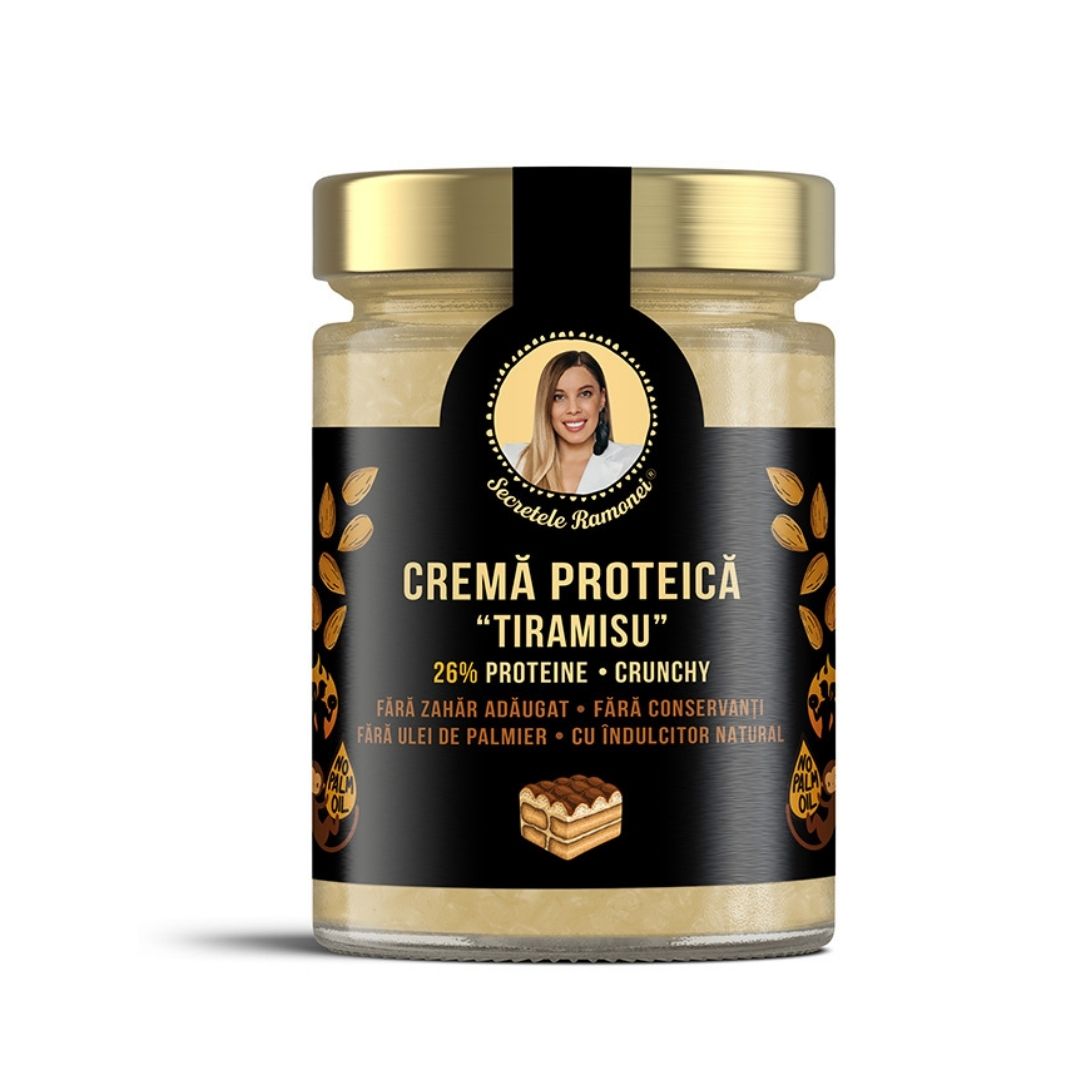 Crema proteica tiramisu, 350 gr, Secretele Ramonei