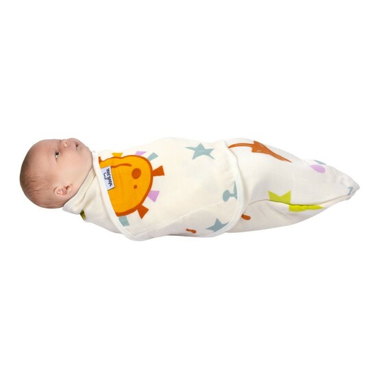 Paturica de infasat din bumbac organic, Space, + 0 luni, Sevibebe 484825