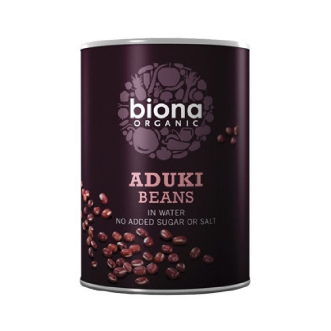 Fasole Azuki Bio in conserva, 400 g, Biona