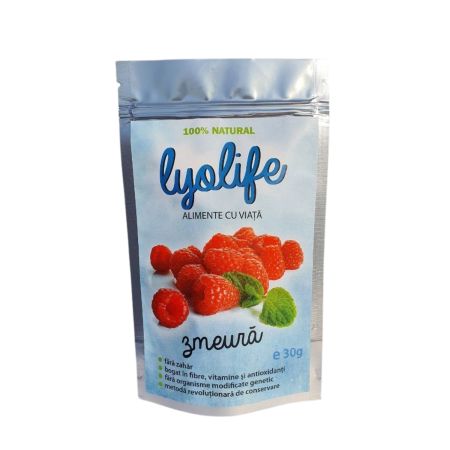 Zmeura fara zahar Liofilizata, 30 g, Lyolife