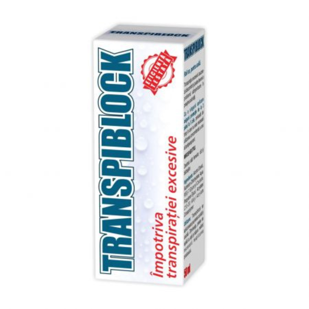 Roll-on impotriva transpiratiei excesive, 50 ml, Transpiblock